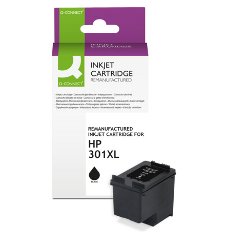 Cartuccia Q-Connect rigenerata HP 301XL - 20 ml nero - KF13978